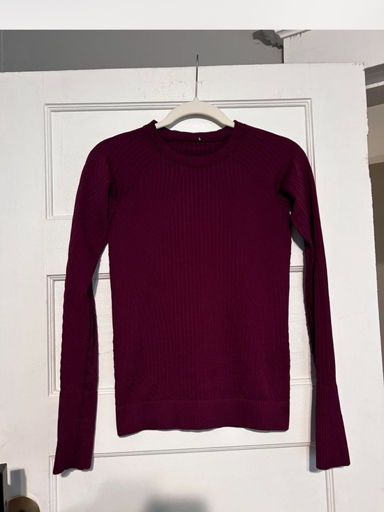 lululemon athletica Tops - Lululemon Ribbed Long Sleeve Crewneck - Burgundy